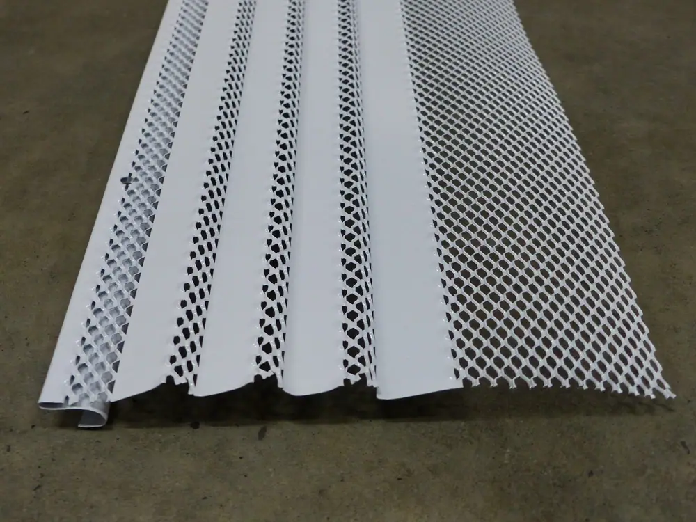 White micro-mesh gutter guard panel