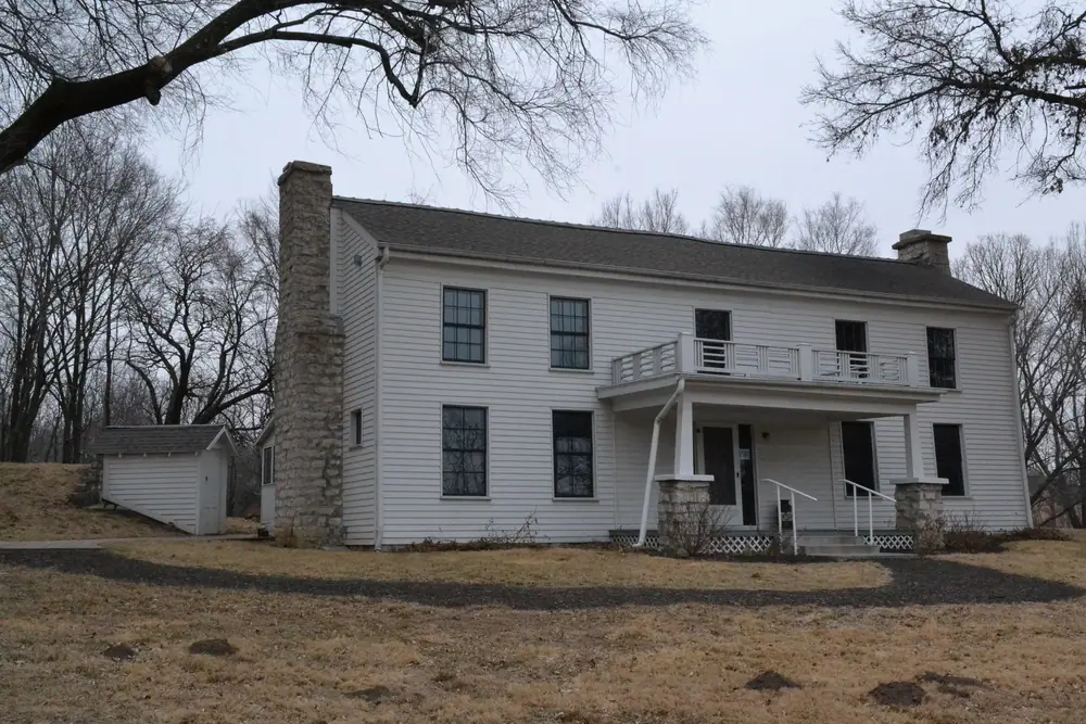 The historic Atkins-Johnson Farmhouse in Gladstone, Missouri